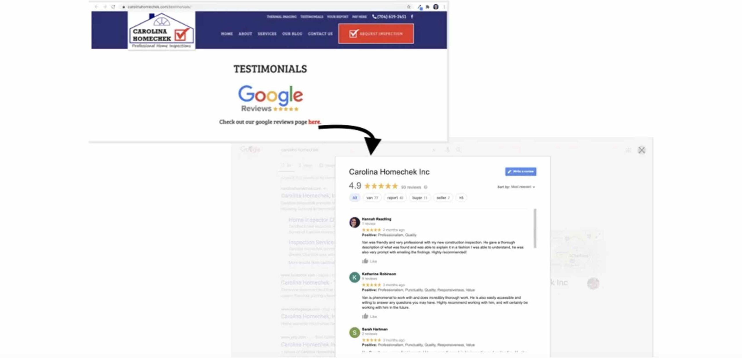 Google Reviews Example